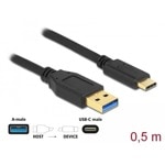 Кабел Delock 83869 USB-A 3.2 м - USB-C м 0.5 м