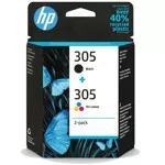 HP 305 2-Pack Tri-color/Black Original Ink 6ZD17AE
