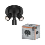 ledvance led spot primal 3xgu10 plate black