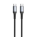 кабел detech de43cc2 type c 2m черен 40265