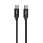 кабел hama fabric usb-c m to usb-c m 100 w 1.5 m