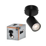 ledvance led spot elemental 1xgu10 round black