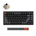 keychron v1 ultra 8k black silk pom switch brown