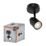 ledvance led spot primal 1xgu10 round black