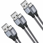 Кабел Voxon USB A м to USB C м 3pcs grey