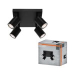 ledvance led spot elemental 4xgu10 plate black