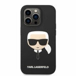 Liquid Silicone Karl Head за iPhone 14 Pro черен