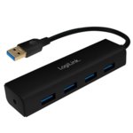 USB HUB 4xUSB3.0, Black, LogiLink UA0295