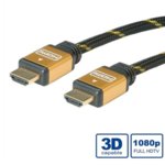 Cable HDMI v1.4 1m Gold Roline 11.04.5501