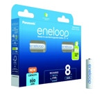 Panasonic Eneloop AAA 800mAh HR03 BK-4MCDE/8BE