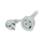 Value Extension Cable with 3P AC 230V, white, 5 m