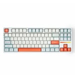 Клавиатура VGN V87 Jelly Orange бяла