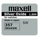 Батерия сребърна Maxell Oxide SR44, 1.55V, 1 бр.
