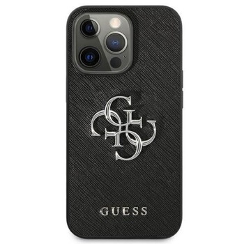 Guess Saffiano 4G Metal Logo Leather Hard Case