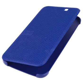 Калъф HTC One M9, отваряем, пластмаса поликарбонат, HTC, прозиращ капак, син | JAR Computers HTC Case Dot Flip HC M231