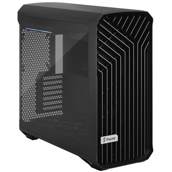 Кутия Fractal Design Torrent Black TG Light, E-ATX/ATX/mATX/ITX, 1x USB 3.1, 2x USB 3.0, прозорец, черна, без захранване | JAR Computers Fractal Design Torrent Black TG Light