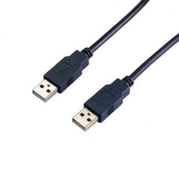Кабел VCom CU203-B-2m, от USB A(м) към USB A(м), 2m, черен | JAR Computers VCom USB A(м) към USB A(м) 2m CU203-B-2m