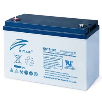 Акумулаторна батерия Ritar Power DG12-100, 12V, 100Ah, GEL, F12/M8 конектори image