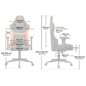 Cougar Gaming Armor One V2 Gold CGR-AO2-GLB