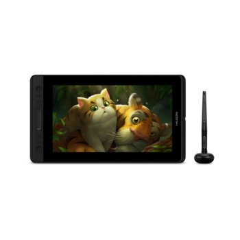 Графичен таблет Huion Kamvas Pro 13 (черен/сребрист), 13.3" (33.78 cm) Full HD IPS дисплей, 5080 lpi, 8192 ниво на натиск, писалка, 220 cd/m2 | JAR Computers Huion Kamvas Pro 13 Черен/Сребрист