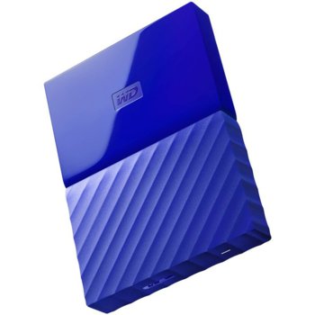 Твърд диск 1TB Western Digital My Passport (син), външен, 2.5" (6.35cm), USB 3.0 | JAR Computers Western Digital My Passport 1TB Blue