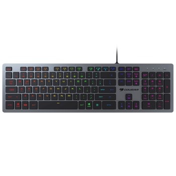 Клавиатура Cougar VANTAR AX Black (37VABXNMI.0002), механична, гейминг, RGB подсветка, Scissor суичове, нископрофилна, алуминиева, черна, USB image