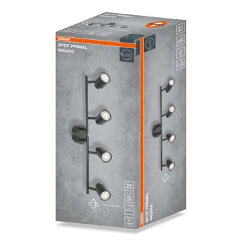 ledvance led spot primal 4xgu10 black
