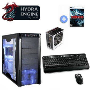 Настолен компютър PC Max HYDRA + подарък игра "Wolfenstein", Dual Core Intel® Core™ i3 530 2.93GHz, 4GB DDR3 RAM, 500GB HDD, DVDRW, MSI GeForce GTX 260 896MB DDR3 & ATi HD5770 1GB DDR5, SB7.1, безжична клавиатура и мишка Microsoft | JAR Computers PC Max HYDRA +подарък игра "Wolfenstein"