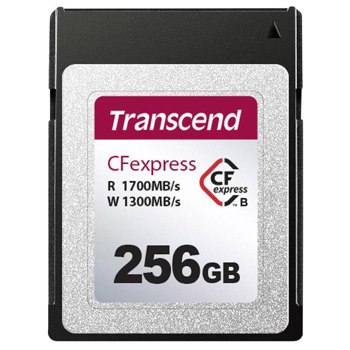Карта памет 256GB CFExpress Card (Разопакован продукт), Transcend CFexpress 820, NVMe PCIe Gen3 x2, скорост на четене до 1700МB/s, скорост на запис до 1300MB/s | JAR Computers Transcend 256GB CFExpress Card Разопакован продукт
