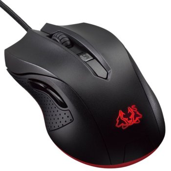 Мишка Asus Cerberus Gaming Mouse (90YH00Q1-BAUA00), гейминг, оптична (2500 dpi), програмируеми бутони, USB, подсветка, черна | JAR Computers Asus Cerberus Gaming Mouse 90YH00Q1-BAUA00