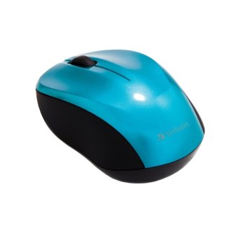 Мишка Verbatim Go Nano, безжична (2.4GHz), оптична (1300 dpi), USB, синя | JAR Computers Verbatim Go Nano Caribbean Blue