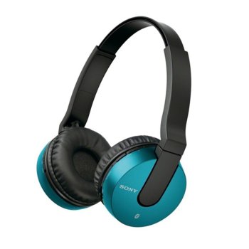 Слушалки Sony MDR-ZX550BN, микрофон, син