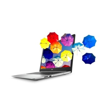 Лаптоп Dell Inspiron 17 5770 (DI5770I37020U4G1TUMA_UBU-14)(сребрист), двуядрен Kaby Lake Intel Core i3-7020U 2.30 GHz, 17.3" (43.94 cm) Full HD Anti-Glare Display, (HDMI), 4GB DDR4, 1TB HDD, 2x USB 3.1, Linux, 2.79 kg | JAR Computers Dell Inspiron 17 5770