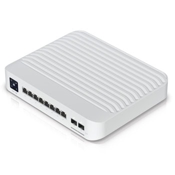 Суич Ubiquiti USW-Pro-8-PoE, 1000Mbps, 10 порта, 8x 10/100/1000Mbps RJ45 (PoE+), 2x 10G SFP+ | JAR Computers Ubiquiti USW-Pro-8-PoE