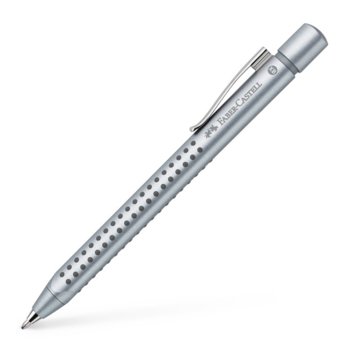 Химикалка Faber-Castell Grip 2011, 1 mm дебелина на писане, син цвят на писане, сребриста | JAR Computers Химикалка Faber-Castell Grip 2011 сребро
