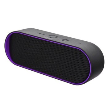 Тонколона Xqisit xqS10 Bluetooth Box, 1.0, RMS 6W, Bluetooth, USB, черно и лилаво, микрофон | JAR Computers Xqisit xqS10 Bluetooth Box 4029948006185