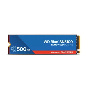Памет SSD 500GB, Western Digital Blue SN5100, NVMe, M.2 (2280), скорост на четене до 6600MB/s, скорост на запис до 5600 MB/s | JAR Computers Western Digital 500GB Bl SN5100 WDS500G5B0E-00CPE0