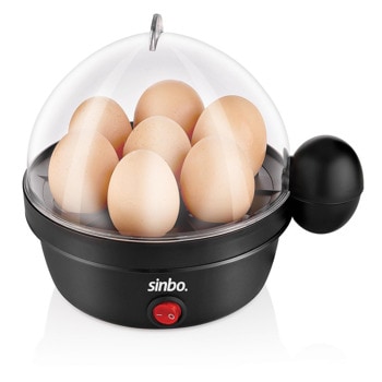 Яйцеварка Sinbo SEB-5803, до 7 яйца, 3 степени на приготвяне, автоматично изключване, 350W, черна image