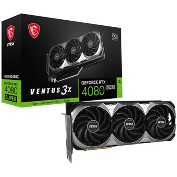Видео карта Nvidia GF RTX 4080 Super, 16GB, MSI Ventus 3X, OC, PCI-E 4.0, GDDR6X, 256-bit, DisplayPort, HDMI | JAR Computers MSI GeForce RTX 4080 SUPER 16G VENTUS 3X OC