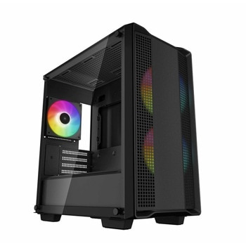 Кутия DeepCool CC360 ARGB, mATX/Mini-ITX, 1 x USB 3.0, ARGB, с прозорец, черна, без захранване | JAR Computers Кутия DeepCool CC360 ARGB Black