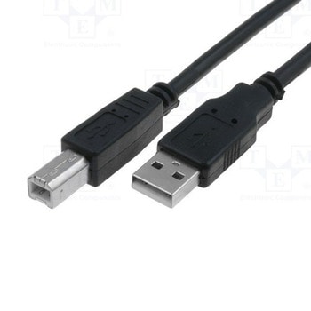 Кабел VCom CU201-B-3m, USB A(м) към USB B(м), 3m, черен | JAR Computers VCom CU201-B-3m