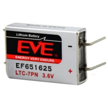 Литиево тионил хлоридна батерия Eve LTC-7PN (EF651625), 3.6V, 750 mAh, Li/SOCl2, 1бр | JAR Computers Eve LTC-7PN EP651625
