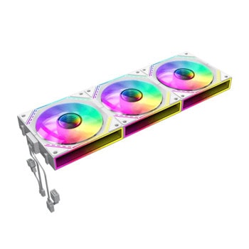Вентилатори 120mm, Gamemax FN12A-S3I RGB, 4-pin, 1600rpm, бели, 3 броя | JAR Computers Вентилатори 120mm Gamemax FN12A-S3I RGB