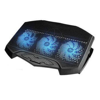 Охлаждаща поставка за лаптоп H1, за лаптопи до 17" (43.18 cm), тънък и елегантен дизайн, черен image
