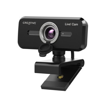 Уеб камера Creative Live! Cam Sync V2, с микрофон, Full HD (1920x1080@30fps), 2MP, защитен капак на обектива, USB, черна | JAR Computers Creative Live! Cam Sync 1080P V2 73VF088000000