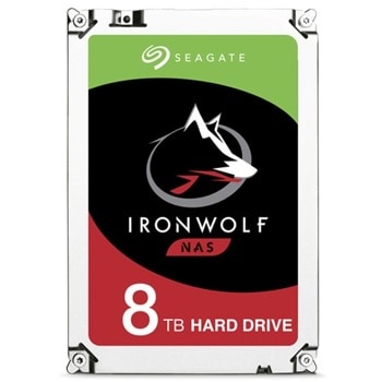 Твърд диск 8TB Seagate IronWolf NAS, SATA 6Gb/s, 7200 rpm, 3.5"(8.89 cm) | JAR Computers Seagate 8TB 3.5in SATA IronWolf NAS