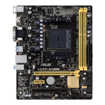 Дънна платка ASUS A58M-A, A58, FM2+, DDR3 2400(OC), PCI-E 3.0 (HDMI & DVI), Lan1000, 6x SATA2 RAID 0,1,10, 2x USB3.0, mATX | JAR Computers ASUS A58M-A