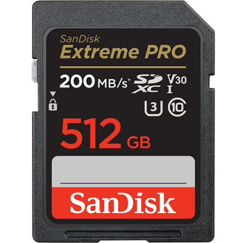 Карта памет 512GB SDXC, SanDisk Extreme Pro, Class 10 U-3, скорост на четене до 200MB/s, скорост на запис до 140MB/s | JAR Computers Карта памет SANDISK Extreme PRO SD 512GB