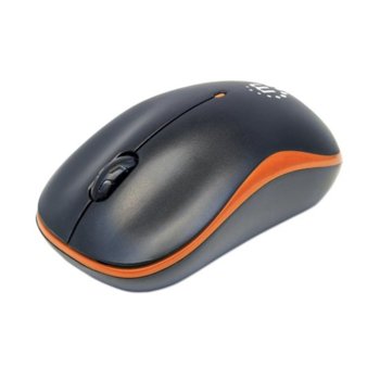 Мишка Manhattan Success, оптична (1000dpi), безжична, USB, черна/оранжева | JAR Computers Manhattan Success (179409) Black/Orange