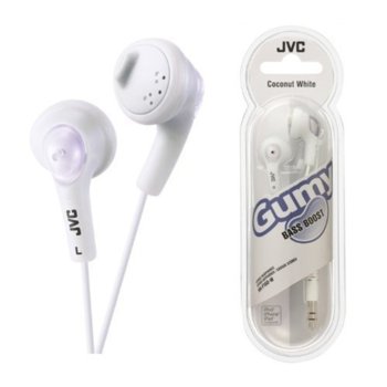 JVC HAF160 Gumy Bass Boost Stereo Headphones бял
